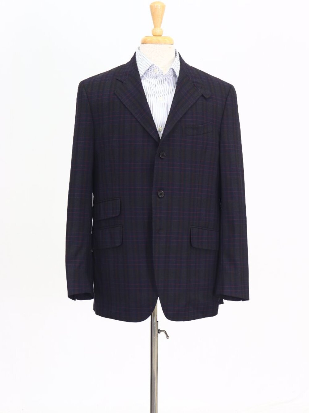 ETRO 42R Brown Blazer Sport Coat Jacket 3-Button Check W958